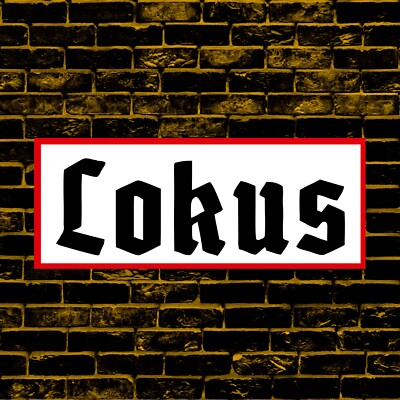 Schild Lokus 25cm x 10cm WC Toilette Tür Deko Geschenk Klo