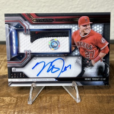 2016 Topps Strata Clearly Authentic Autograph Relic Mike Trout 16/50 - Auto