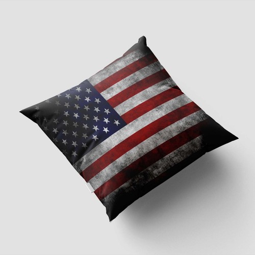 American Flag Pillow,USA Themed Decor,Patriotic Pillow Cover,Fourth Of July Deco - Picture 2 of 10