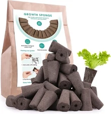 60 Pack Square Grow Sponges Seed Starter Pod Kit Seed  Hydroponics Accessories