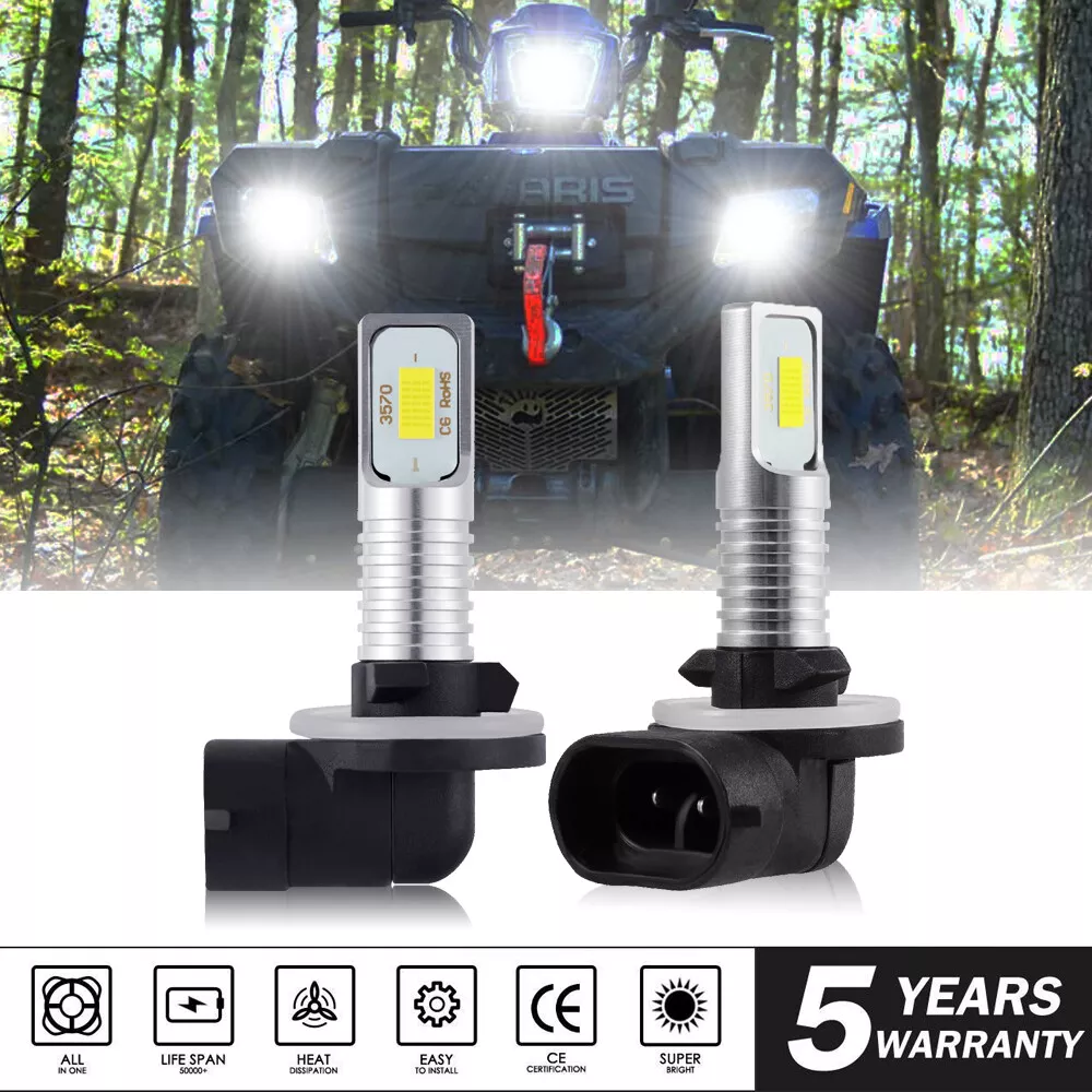 2X LED Headlight Bulb For Polaris Sportsman 800 850 1000 XP SP 8000K