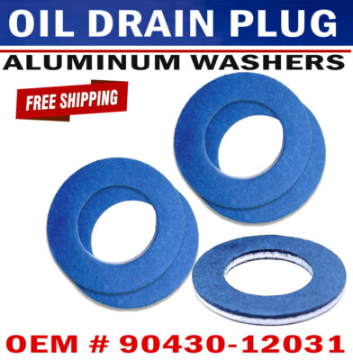 Oil Drain Plug Aluminum Washers Gaskets Seals for Lexus Scion Toyota 90430-12031