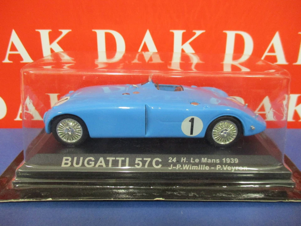 Die cast 1/43 Modellino Auto Bugatti 57C 24H Le Mans 1939 P. Veyron - Immagine 4 di 4