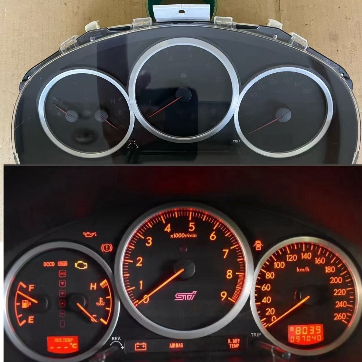 SUBARU Impreza GDB WRX STi Type F &Type G DCCD Speedometer 260km/h