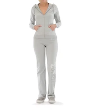 BCBG MAXAZRIA Jog Set Stemmed Rose Print Zip-up Hoodie/Pant BC13673J/P