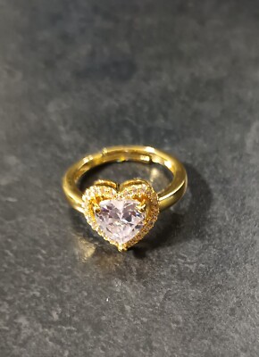 S'STEEL Ring Zirkon erhöht Herz Liebe Lux verstellbar Valentinstag Geschenk 