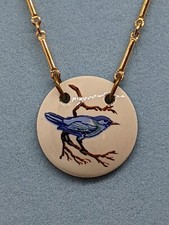 Sarah Coventry Blue Bird Necklace.
