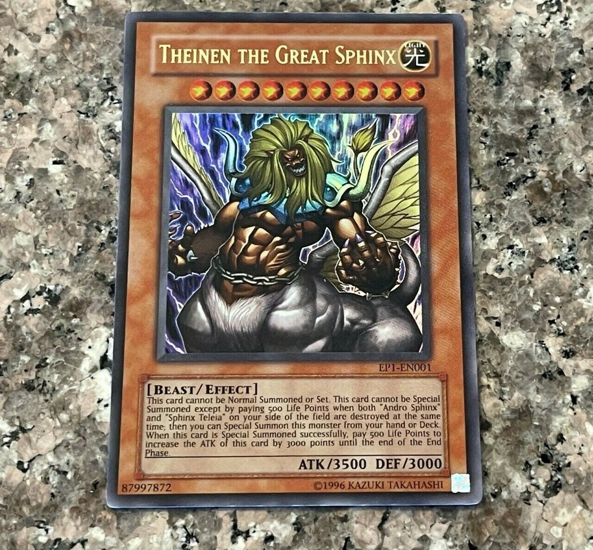 Theinen the Great Sphinx - Vintage Ultra Rare Yu-gi-oh! Card