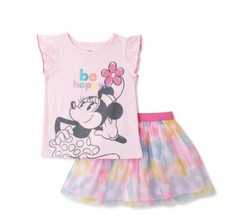 New Disney Junior Minnie Toddler 2 PC Skirt Set Sz 18 Months