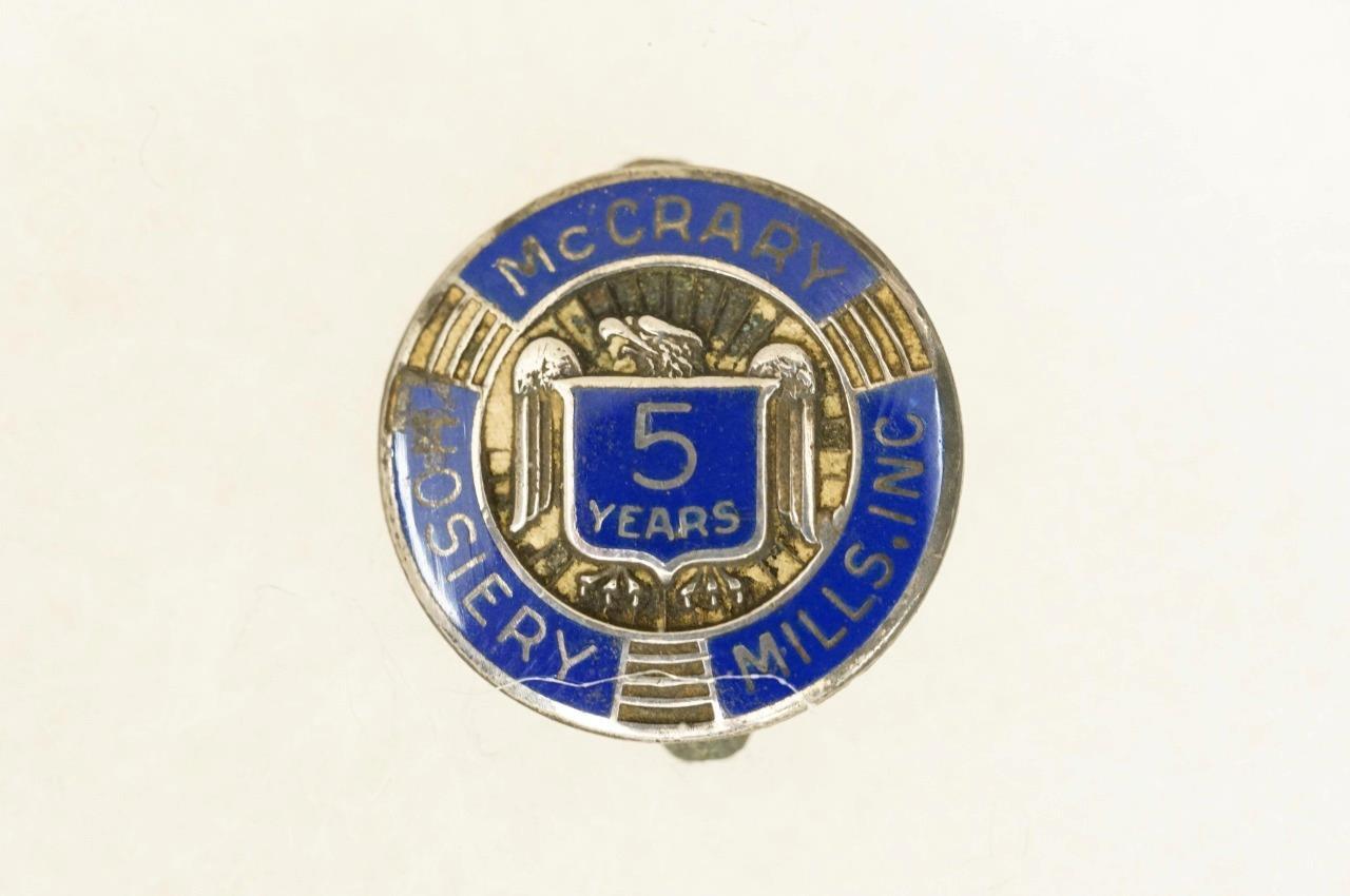 Vintage 5 Year Service Jewelry Employee Pin McCrary Hosiery Mills Asheboro NC eBay