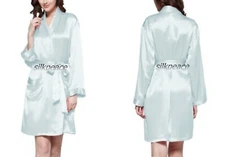 Sexy Robe Satin Lingerie Women Silk Bridesmaid Bride Party Robe Lounge Pajamas