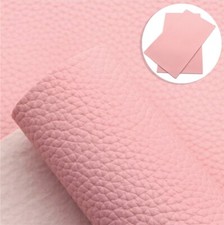 Solid Pink Litchi Texture FAUX LEATHER SHEET 8" x 13" WHOLESALE 1064698