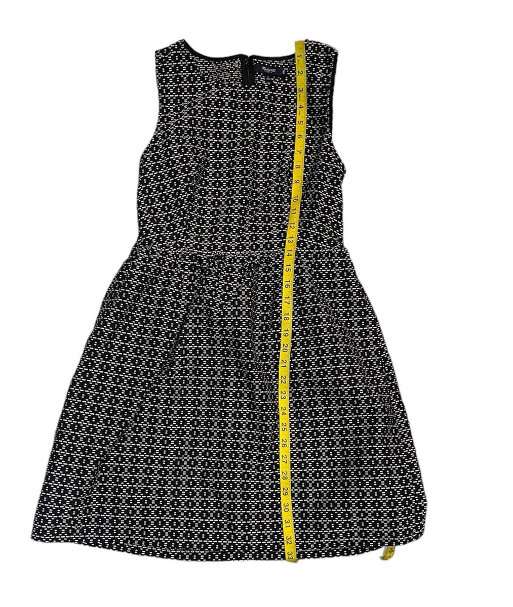 Women's Madewell Fit and Flare Mini Black & White Dress Size 6 | eBay