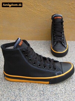 Harley Davidson Sneaker Nathan schwarz orange Kult Biker Boots 40 bis  46