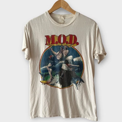 1980s M.O.D. "Surfin MOD" Vintage Band Tour Thrash Metal Pun 1980s vintage concert t-shirt, vintage, single stitch, B+ condition