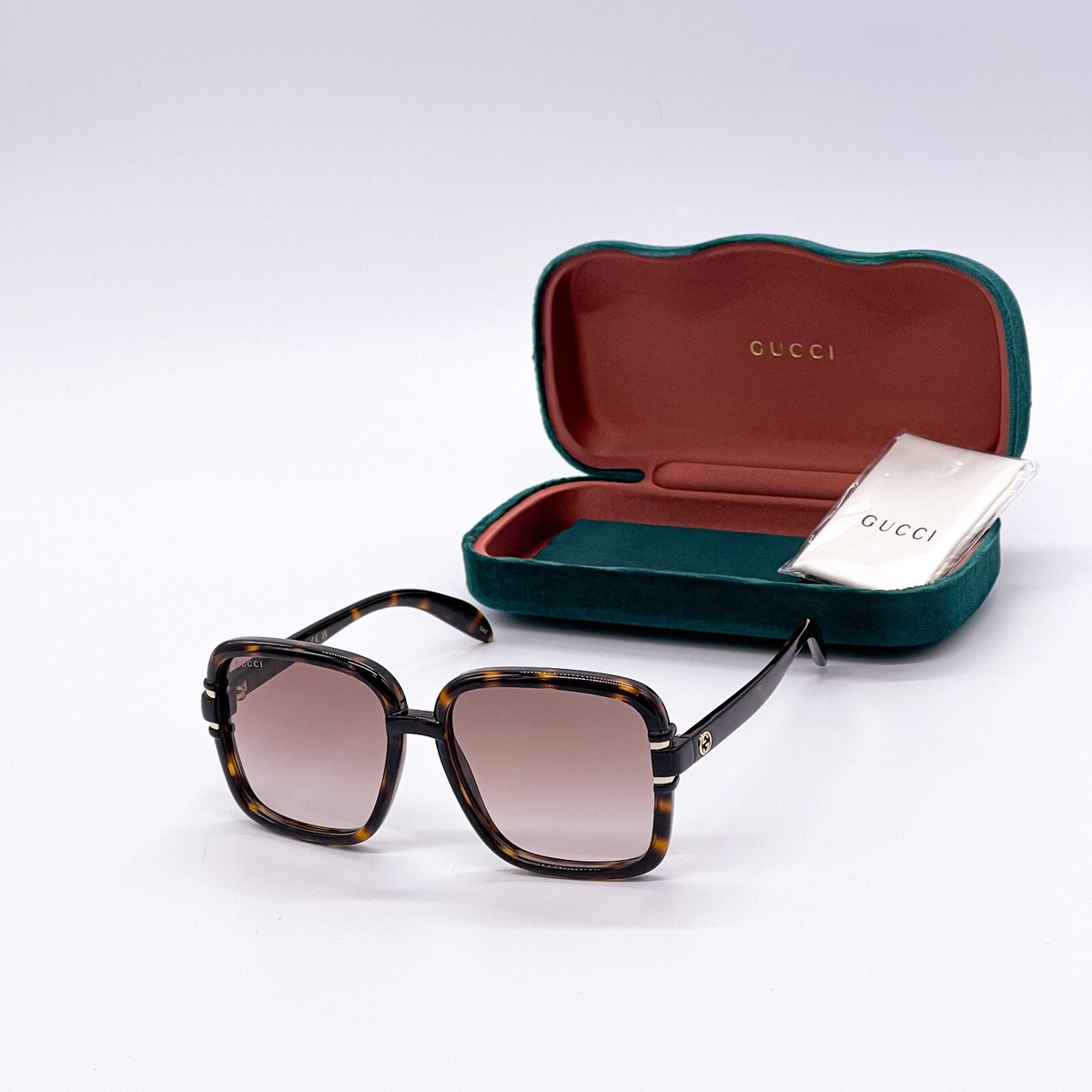 NEW GG1066S 002 WOMEN’S SUNGLASSES GUCCI GG 1066S 002 GUCCI SQUARE SHAPE HAVANA GUCCI GG1066S 002 Havana Square 59 mm Women main image 2