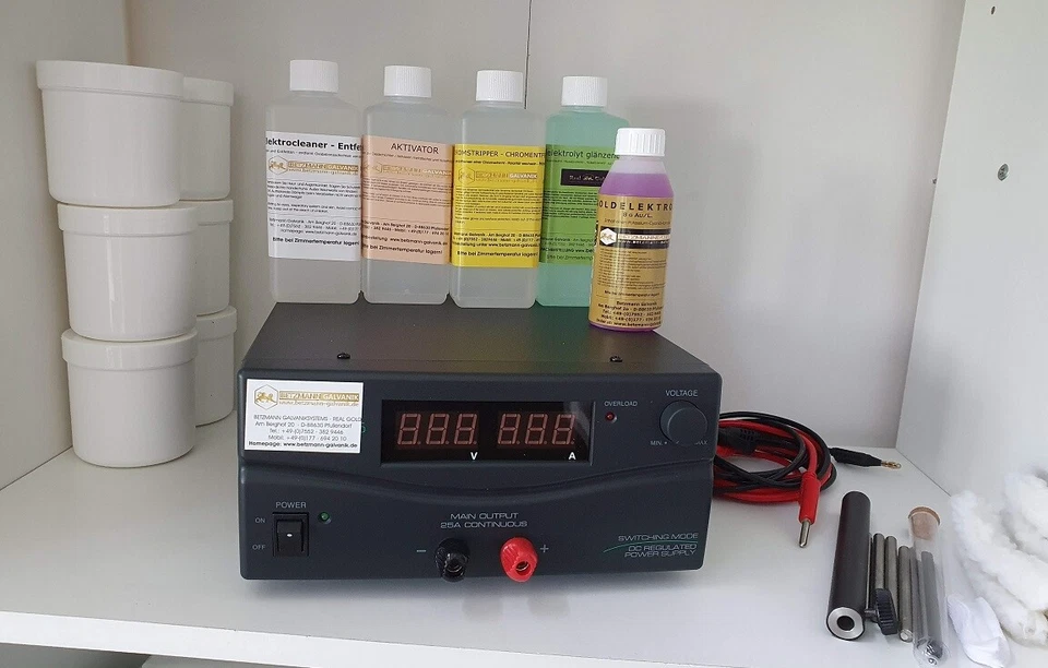 Kleingalvanik Tampon-Galvanik Vergolden - Komplettset Zubehör Gold oder Chrom - Bild 3 von 4