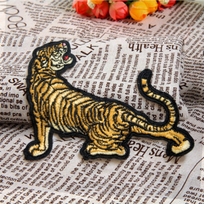 Tiger Stickerei Aufnäher Aufbügler Abzeichen Bügelbild Aufnäher Patch Kleider
