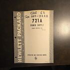 Hp 721A Serials 024- Power Supply Operating and Service Manual 1961
