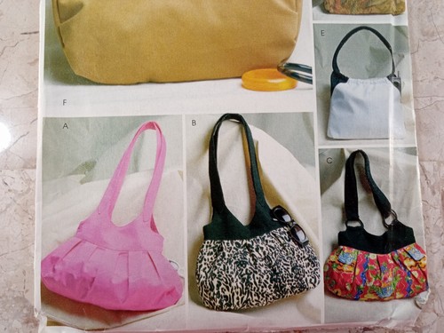BUTTERICK P410 Sewing Pattern Best Seller UNCUT Handbag Purse Hobo Lined Pocket - Picture 5 of 8