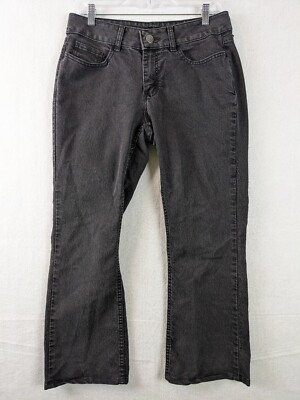 Riders By Lee Womens Jeans Size 10P Cotton Blend Black Hemmed