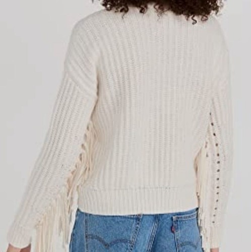 $188 Splendid Women's Ivory Britain Fringe Sleeve Size L - Picture 2 of 4