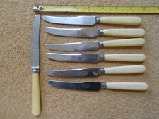 Tea Knives Cutlery x 6 by Lewis Rose & Co Ltd. Butter Knives some marks from use