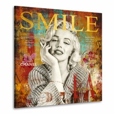 LEINWAND BILD MARILYN MONROE SMILE POPART WAND BILDER EXCLUSIVER KUNST DRUCK 