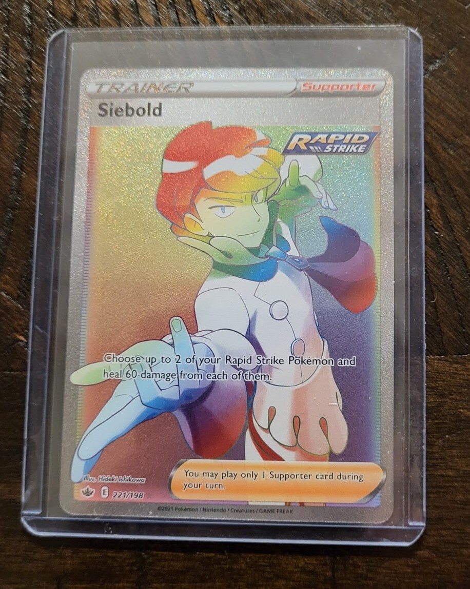 Pokémon TCG Siebold Chilling Reign 221/198 Holo Secret Rare