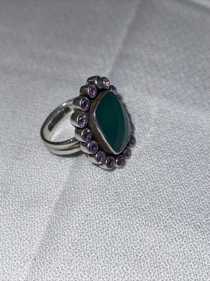 Anillo Nicky Butler RAJ Calcedonia Amatista Plata de Ley 925 Talla 8 Edición Limitada Foto 2 de 4
