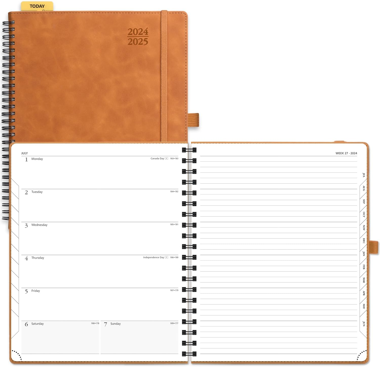 Planner 2024-2025 Weekly Notebook 8.5''X 10.5'', Academic Calendar (JUL.24 - JUN