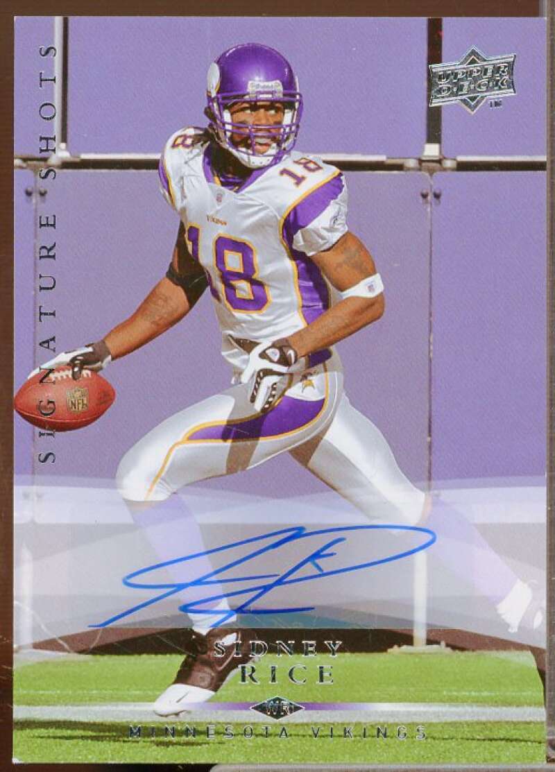 Sidney Rice Rookie Card 2008 Upper Deck Signature Shots #SS18 