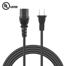 UL 6.6ft 2-Prong AC Power Cord Cable Lead For Proficient Audio S10 Subwoofers