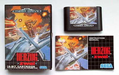 Sega Mega Drive ''Herzog Zwei'' Spiel, mit Anleitung passend für PAL UK EU