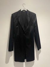 Vintage John Richmond Denim Black Tuxedo Jacket Size 12