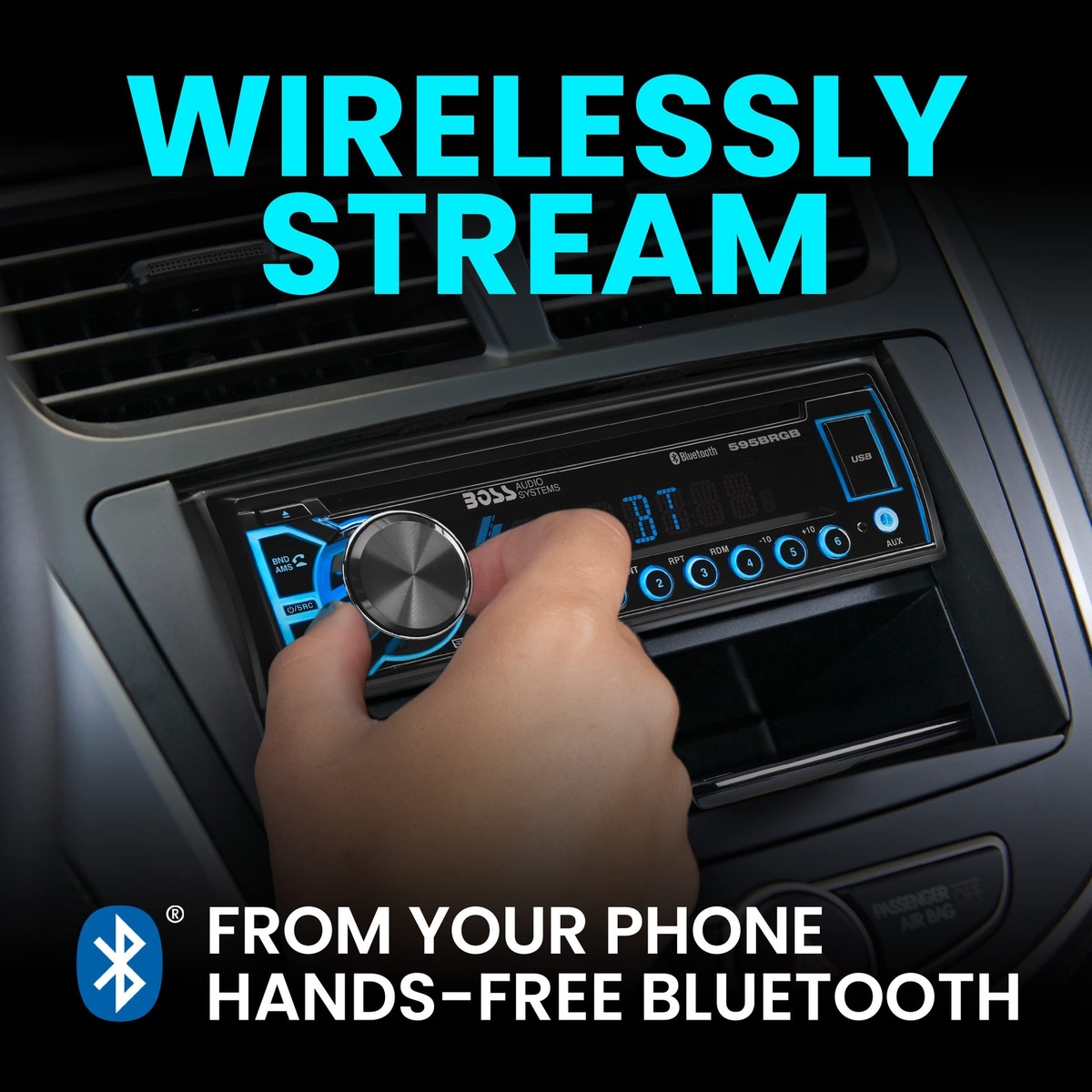 BOSS Audio Systems 595BRGB Elite Series Car Stereo System   Single
