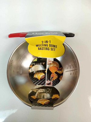 New Char-Broil 2-In-1 Melting Dome Basting Set Bowl Doubles as melting dome Gril