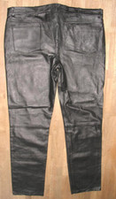 RIESIG: JCC Herren- LEDERJEANS / Lederhose aus Nappaleder schwarz ca. W43 / L36