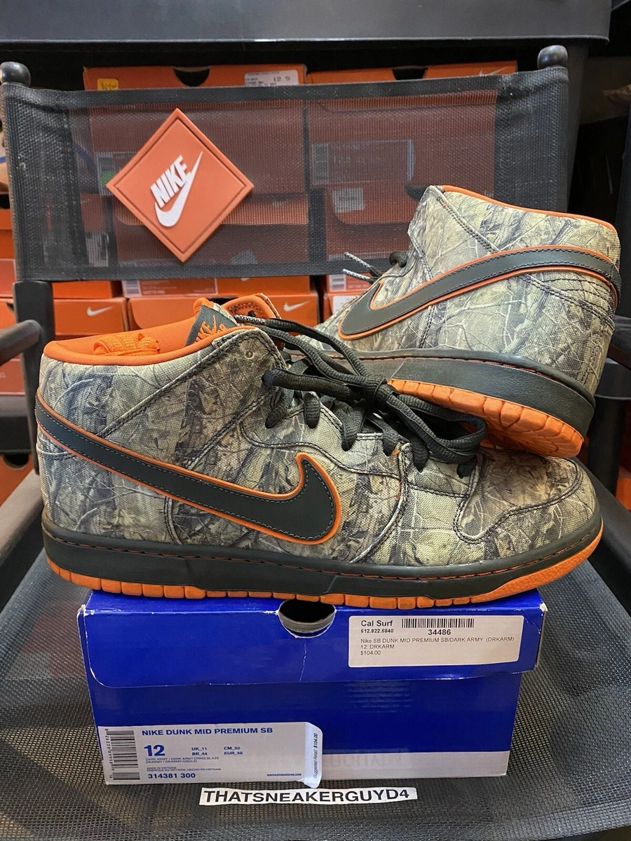 スケートボード NIKE DUNK MID PREMIUM SB REAL TREE CAMO SB Dunk Mid “Real Tree Camo”