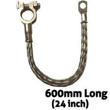 Battery Lead Power Strap Earth Positive Negative Braided Cable for Car Van Truck