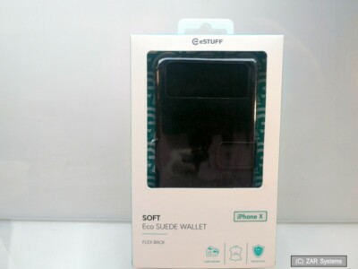 eSTUFF Tasche ES671133 Ökoleder Soft Touch Hülle Case für Apple iPhone X Schwarz