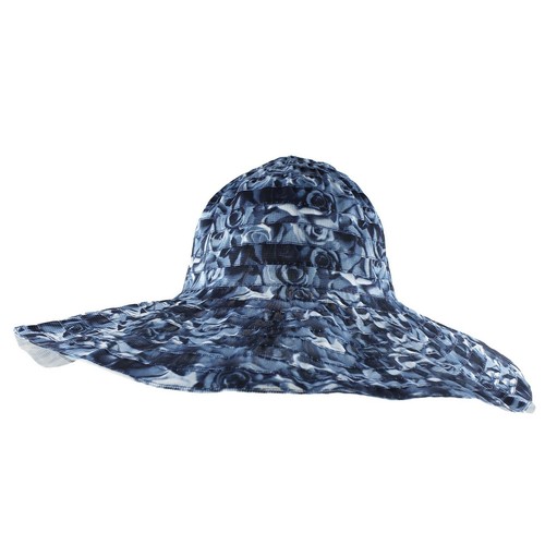 Rose Floral Summer Packable Large Wide Brim Beach Floppy Sun Light Hat Womens - Picture 4 of 10