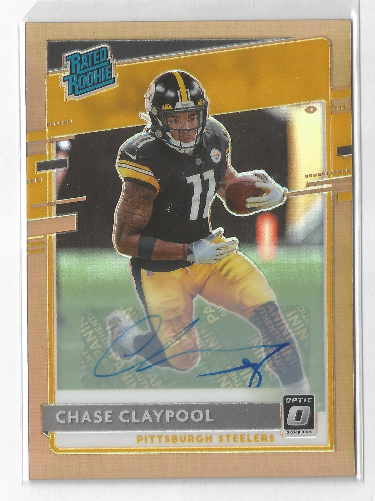 2020 Donruss Optic Chase Claypool Bronze Prizm Rated Rookie Auto RC #177 BILLS!