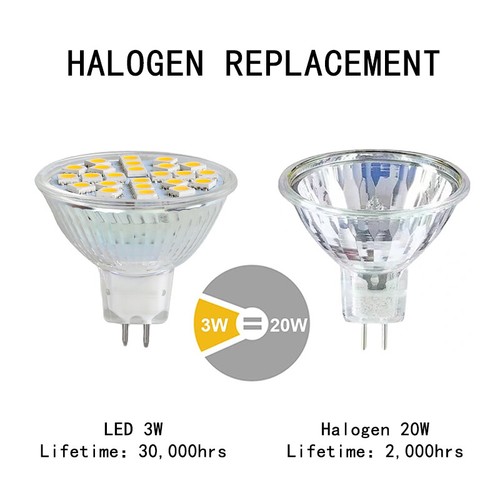 MR11 GU4 LED Spotlight Bulb 12V COB SMD 3W Replace 30W Halogen Lamps Save Energy - Picture 9 of 14