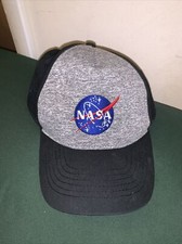 NASA Youth Hat Cap Black Gray Blue Logo Space Snap Back