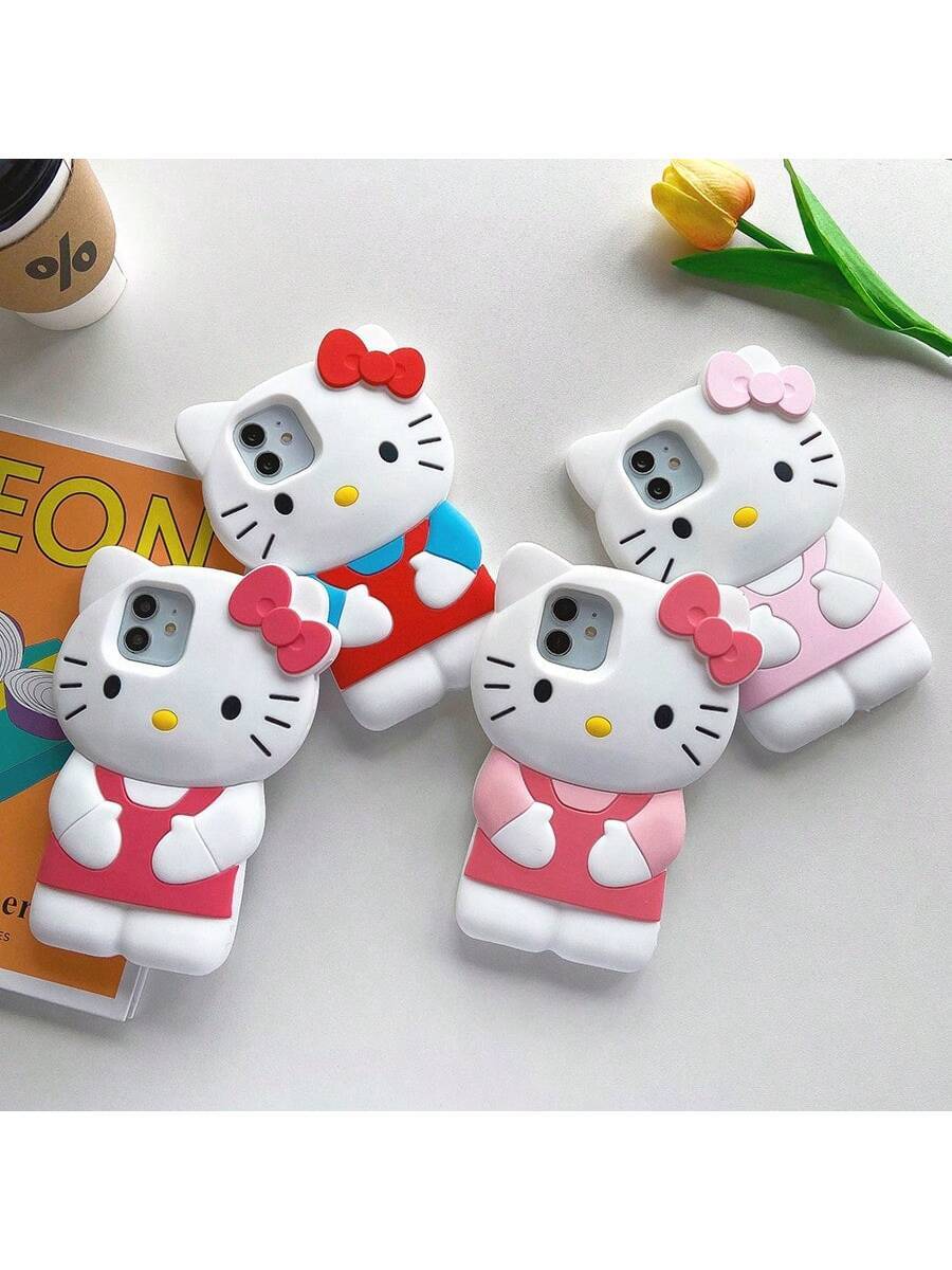 1 PC Cartoon Silicone Soft Protective Case Compatible with iPhone 15 Pro Max - Durable and Stylish Mobile Phone Cover for Enhanced Grip and Safety