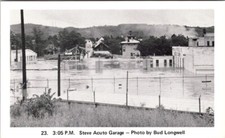 Vintage Postcard RPPC Flood Elmira New York Steve Acuto Car Garage Disaster JV1