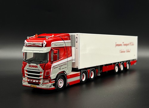 Scania R highline 6x2 tridec reefer trailer"Janssens Transport" WSI truck models - Picture 11 of 18