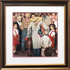 Norman Rockwell "Christmas Homecoming" New CUSTOM FRAMED Art Print  Xmas