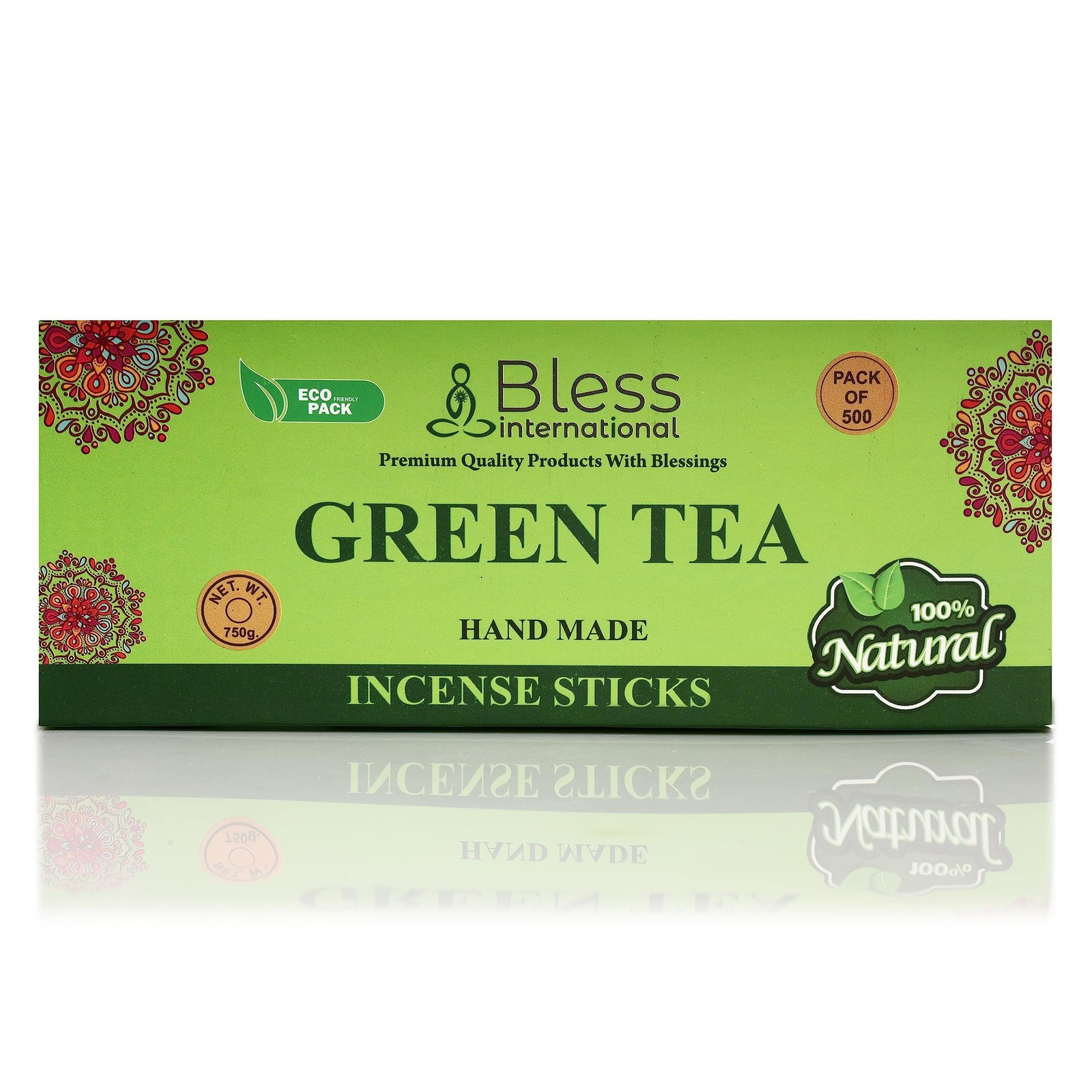Bless-Green-Tea-Incense-Sticks 100%-Natural-Handmade-Hand-Dipped-Incense-Stic...